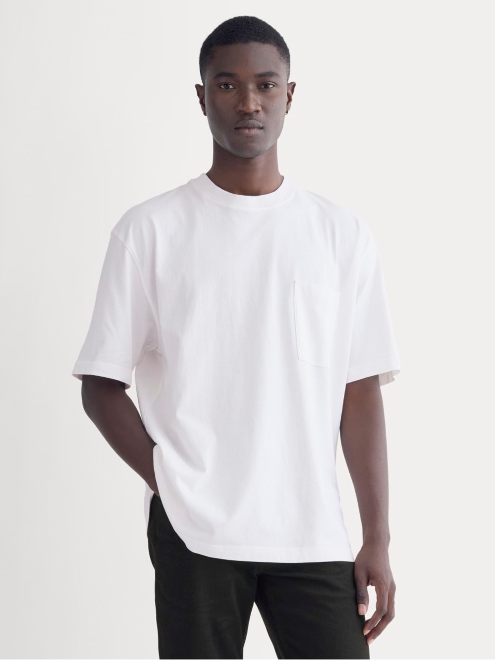 Everlane Oversized Midweight Pocket Tee White Size M NWOT Organic Cotton